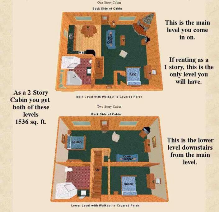Secluded 2 Story Cabin Pool Wifi Smart Tvs Eureka Springs Eksteriør bilde
